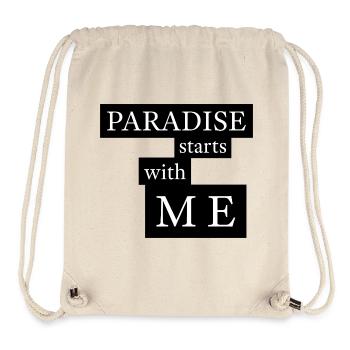 Paradise starts with me - Stanley/Stella recycelter Gym Bag - Naturweiß - Vorne