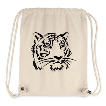 Logo tête de tigre - Sac à cordon recyclé Stanley/Stella - blanc naturel - Devant