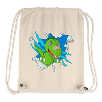 dinosaures doux - Sac à cordon recyclé Stanley/Stella - blanc naturel - Devant