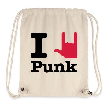 j'aime le punk - J'aime le punk - Sac à cordon recyclé Stanley/Stella - blanc naturel - Devant