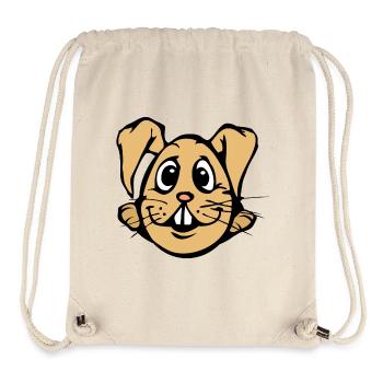 Rabbit! comic bunny egg funny egghead Easter - Stanley/Stella Recycled Gym Bag - natural - Front