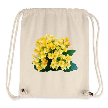 Fleurs printanières jaune doré - Sac à cordon recyclé Stanley/Stella - blanc naturel - Devant