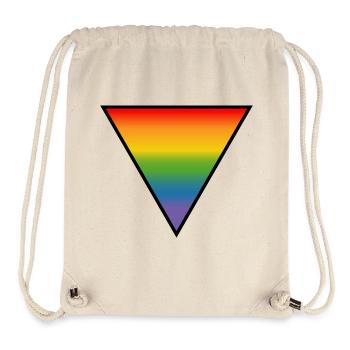 Rainbow LGBTQIA triangle LGBT lgbtqi queer - Stanley/Stella Recycled Gym Bag - natural - Front