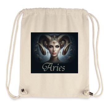 Aries -  Sternzeichen Widder - Stanley/Stella recycelter Gym Bag - Naturweiß - Vorne