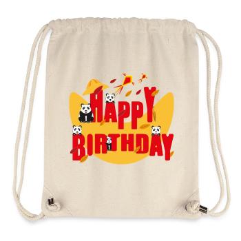 Happy Birthday in rot mit Bären. - Stanley/Stella recycelter Gym Bag - Naturweiß - Vorne