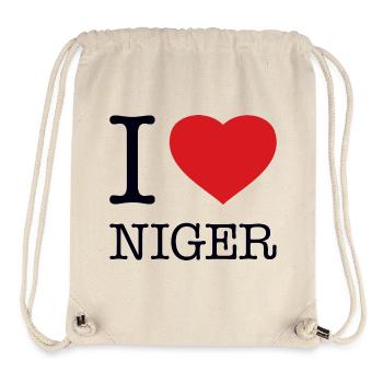 I LOVE NIGER - Stanley/Stella recycelter Gym Bag - Naturweiß - Vorne