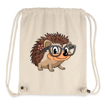 Lustiger Igel mit Brille Design für Tierliebhaber - Stanley/Stella recycelter Gym Bag - Naturweiß - Vorne