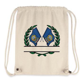 Fahnen USA Indaho Lorbeerkranz Banner - Stanley/Stella recycelter Gym Bag - Naturweiß - Vorne