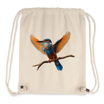 Lebhafter Eisvogel im Flug - Stanley/Stella recycelter Gym Bag - Naturweiß - Vorne
