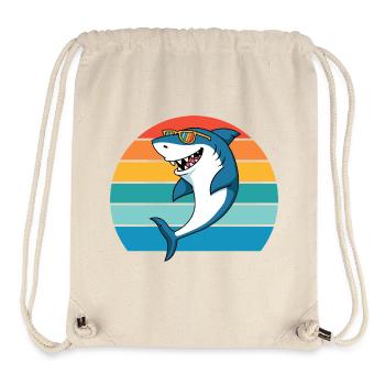 Shark, Sea Creature, Predator, Shark, Great White Shark - Stanley/Stella Recycled Gym Bag - natural - Front