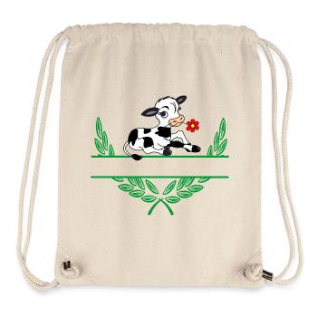 Calf Laurel Wreath with Namespace - Stanley/Stella Recycled Gym Bag - natural - Front