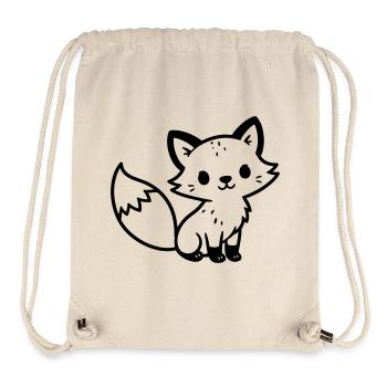 renard mignon - Sac à cordon recyclé Stanley/Stella - blanc naturel - Devant