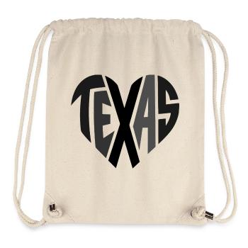 Texas Heart Typography - Stanley/Stella Recycled Gym Bag - natural - Front