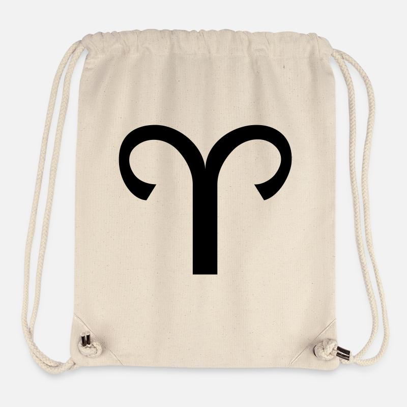 Aries - signe de zodiaque - Sac à cordon recyclé Stanley/Stella - blanc naturel