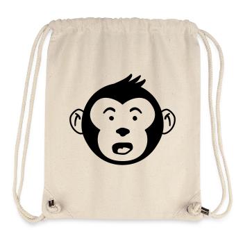 Cute Monkey Head – Funny Monkey Design - Stanley/Stella Recycled Gym Bag - natural - Front