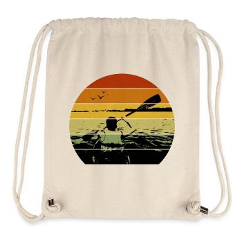 Sunset Paddler Silhouette - Stanley/Stella Recycled Gym Bag - natural - Front