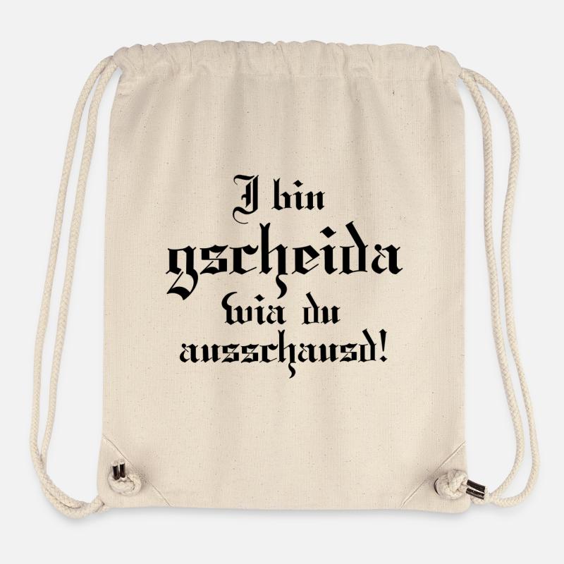 I bin gscheida wia du ausschaust! - Stanley/Stella recycelter Gym Bag - Naturweiß