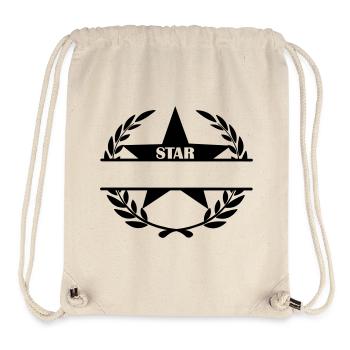 Stern im Lorbeerkranz für Stern - Stanley/Stella recycelter Gym Bag - Naturweiß - Vorne