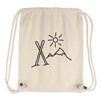 Ski fahren - Stanley/Stella recycelter Gym Bag - Naturweiß - Vorne