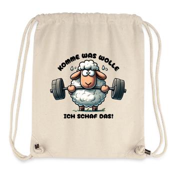 Lustiges Schaf Motivation Inspiration Humor Spruch - Stanley/Stella recycelter Gym Bag - Naturweiß - Vorne