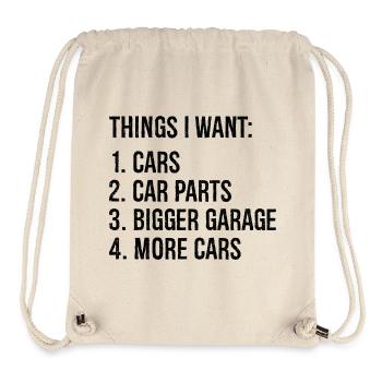 things I want cars car parts bigger garage cars - Sac à cordon recyclé Stanley/Stella - blanc naturel - Devant