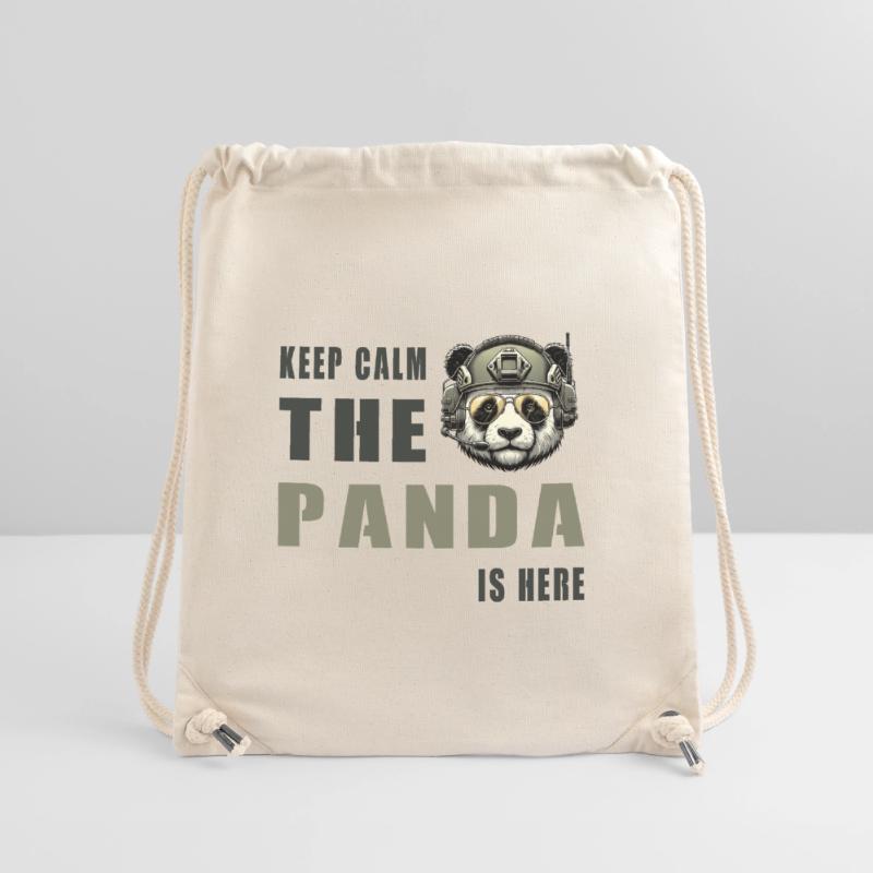 Taktischer Panda – Keep Calm Stanley/Stella recycelter Gym Bag