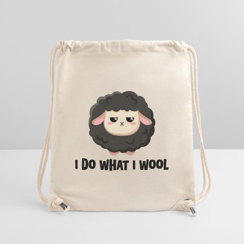 Cute black sheep grumpy with saying Stanley/Stella Recycled Gym Bag