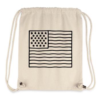 USA Flag - Stanley/Stella Recycled Gym Bag - natural - Front