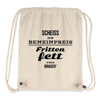 Ohne Frittenfett ist Pommesstopp - Stanley/Stella recycelter Gym Bag - Naturweiß - Vorne