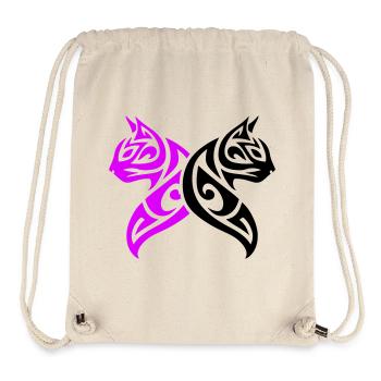 Katzen Tribal Kater Design - Stanley/Stella recycelter Gym Bag - Naturweiß - Vorne