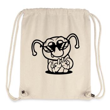 Caterpillar Middle Finger Insult Hole Sunglasses - Stanley/Stella Recycled Gym Bag - natural - Front
