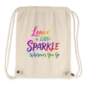 Regenbogen Glitzer Inspirierendes Zitat Design - Stanley/Stella recycelter Gym Bag - Naturweiß - Vorne