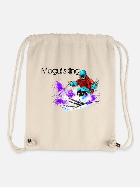 Mogul skiing - Stanley/Stella recycelter Gym Bag - Naturweiß