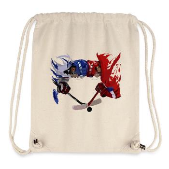 Eishockey Duell Blau Rot - Stanley/Stella Recycled Gym Bag - natural - Front