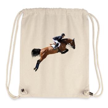 Cheval cabré en saut - Sac à cordon recyclé Stanley/Stella - blanc naturel - Devant