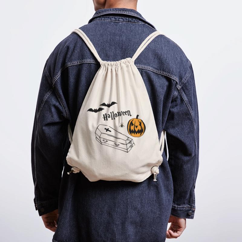 Halloween Pumpkin Silhouette Stanley/Stella Recycled Gym Bag