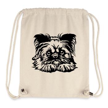 Brüsseler Griffon Kopf - Stanley/Stella recycelter Gym Bag - Naturweiß - Vorne