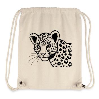 Leopard schwarz Geschenk Weihnachten  - Stanley/Stella recycelter Gym Bag - Naturweiß - Vorne