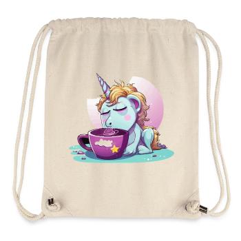 Schlummerndes Einhorn Kaffeezauber - Stanley/Stella recycelter Gym Bag - Naturweiß - Vorne