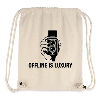  Offline Is Luxury Vintage Camera Linocut - Stanley/Stella Recycled Gym Bag - natural - Front