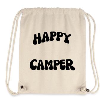 Happy Camper - Stanley/Stella recycelter Gym Bag - Naturweiß - Vorne