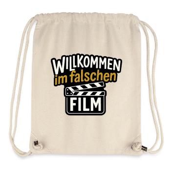 Willkommen im falschen Film – Lustiger Kino Spruch - Stanley/Stella recycelter Gym Bag - Naturweiß - Vorne