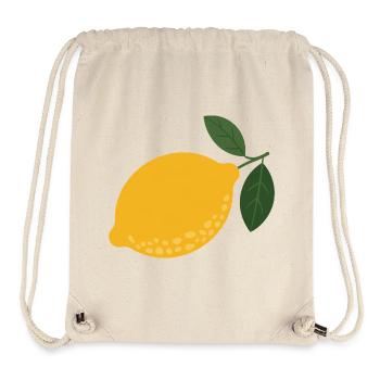 Goldene Zitronen-Skizze - Stanley/Stella recycelter Gym Bag - Naturweiß - Vorne
