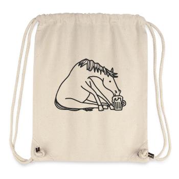 boire de la bière Cheval - Sac à cordon recyclé Stanley/Stella - blanc naturel - Devant