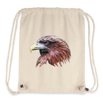 beliebte Wildtier motive, Steinadlerkopf - Stanley/Stella recycelter Gym Bag - Naturweiß - Vorne