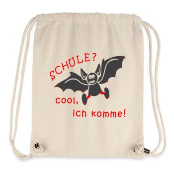 Schule Kindergarten Fledermaus - Stanley/Stella recycelter Gym Bag - Naturweiß - Vorne