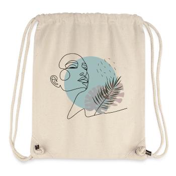 The sleeping dreamer - Minimalist woman's face - Stanley/Stella Recycled Gym Bag - natural - Front
