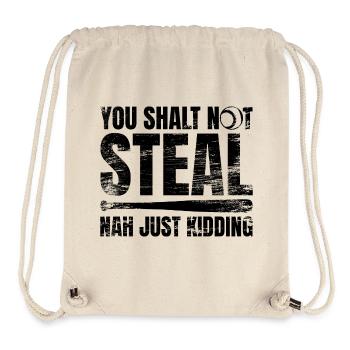 Baseball Du sollst nicht stehlen - Stanley/Stella recycelter Gym Bag - Naturweiß - Vorne