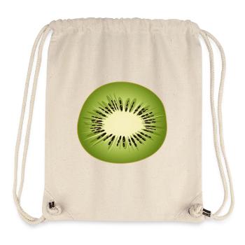 Kiwi slice as a fresh fruit motif - Stanley/Stella Recycled Gym Bag - natural - Front