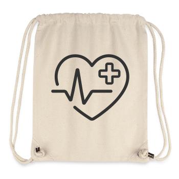 Heart Vitality Medical Ecg Heartbeat - Stanley/Stella Recycled Gym Bag - natural - Front